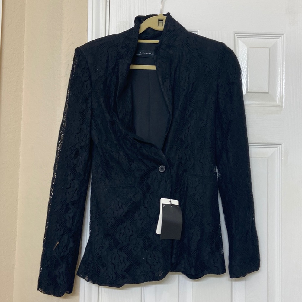 New Zara Woman lace blazer large